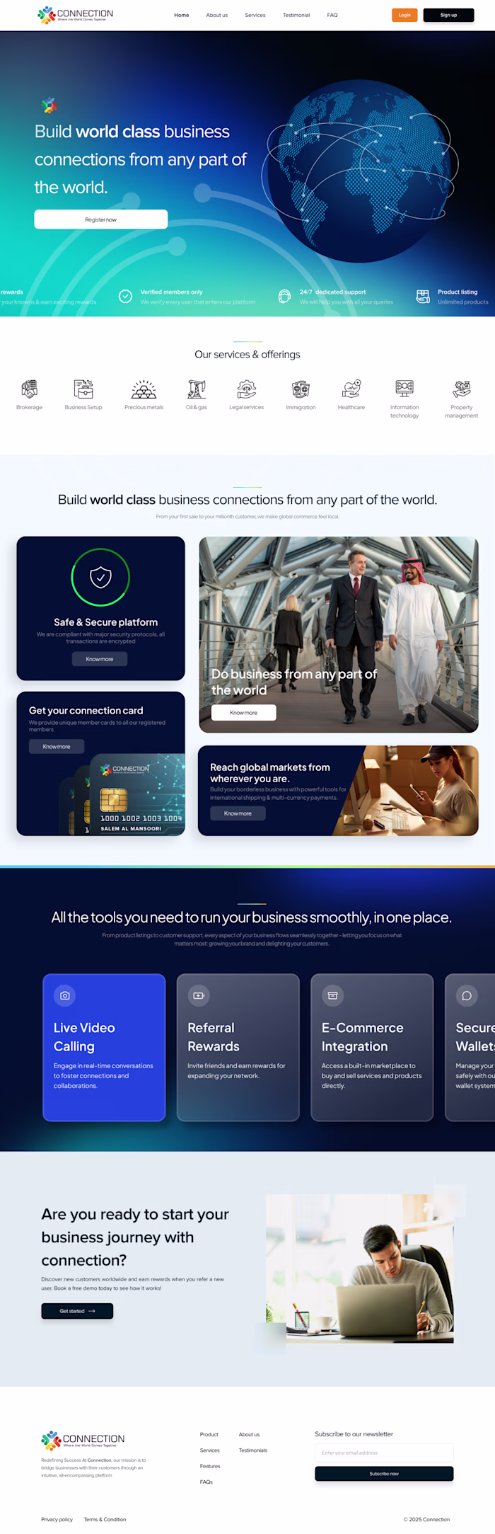 E-Commerce Website with 3D Animations for Connection.ae
