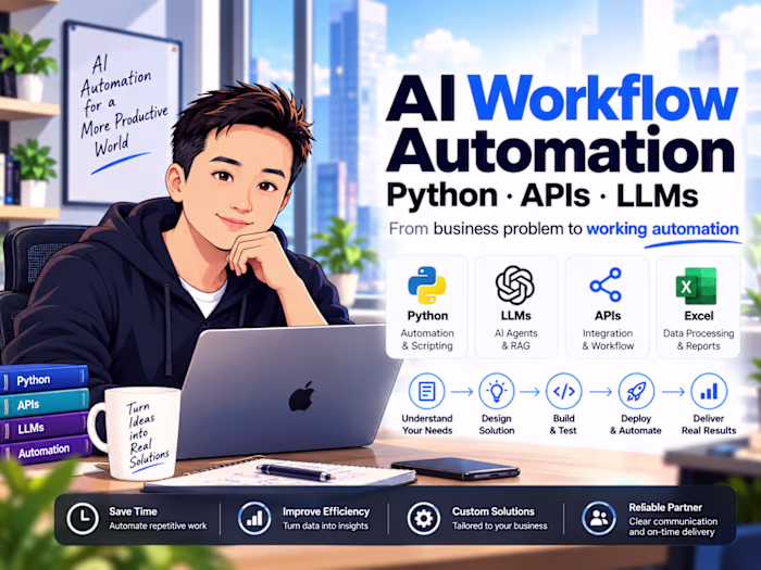 AI Workflow Automation with Python, APIs & LLMs