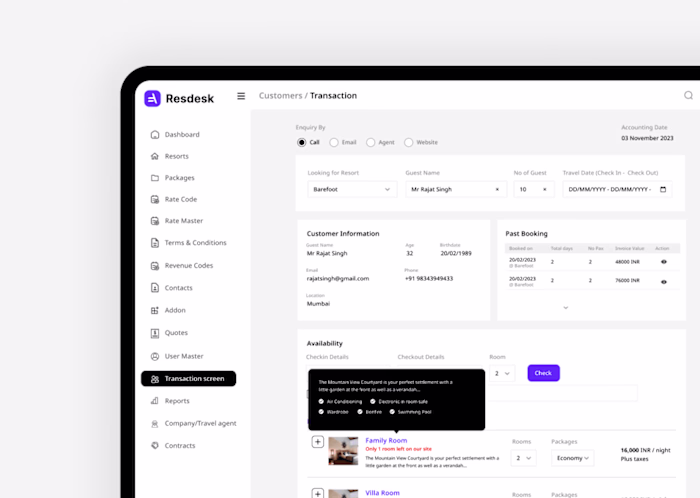 Reservation Desk WebApp