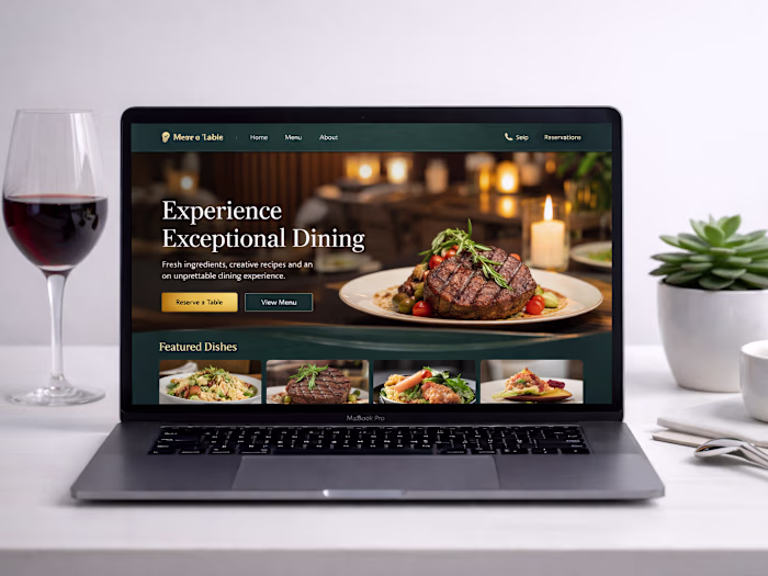 Modern Restaurant Landing Page Design for Professional Websites