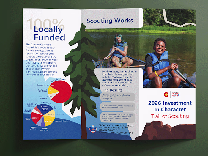 Designing Scouting Colorado's 2026 Fundraising Materials