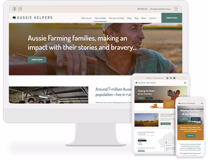 Aussie Helpers website redesign