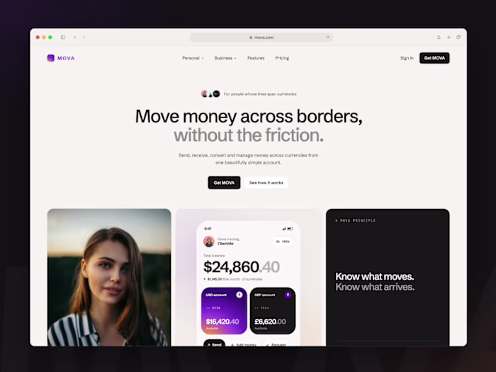 MOVA — Multi-Currency Finance Experience