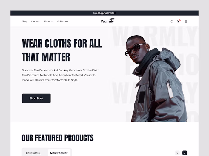 Warmly Ecommerce Website Design