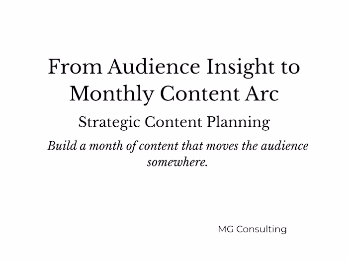 A strategic planning example showing