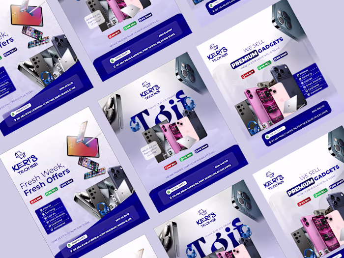 FLIER DESIGNS FOR KERI'S TECH HUB