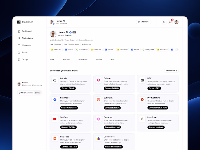 Unified Creator Profile Design