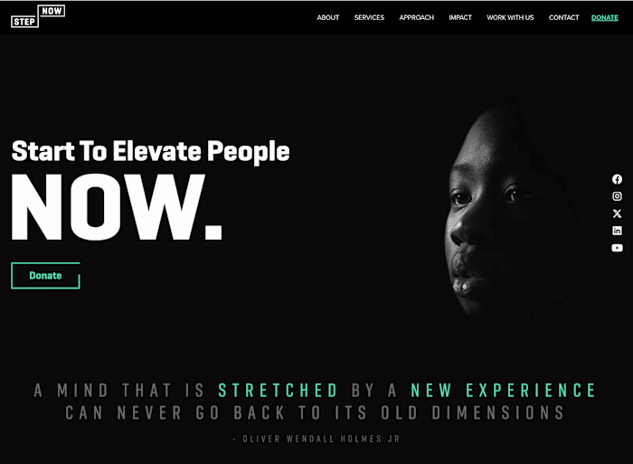 Step Now Charity Website