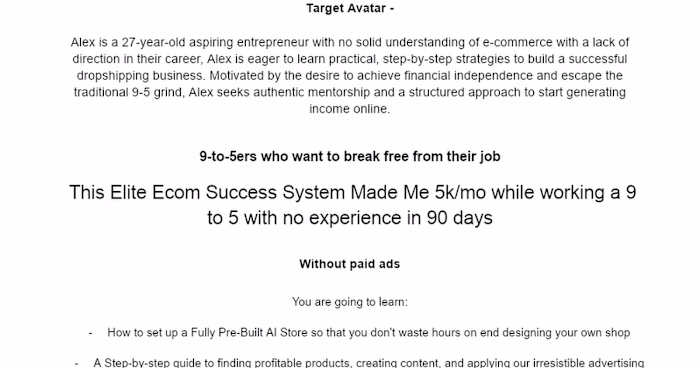 Sample Sales/Landing Page Full Mock-up
