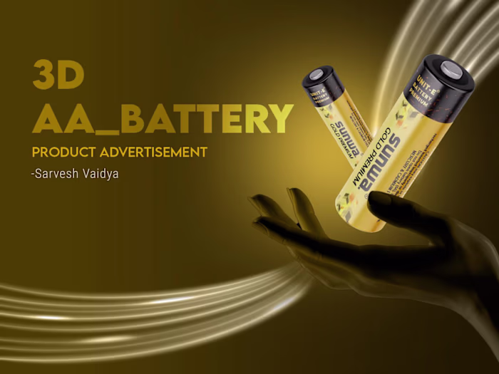3D AA_Battery Product Advertisement