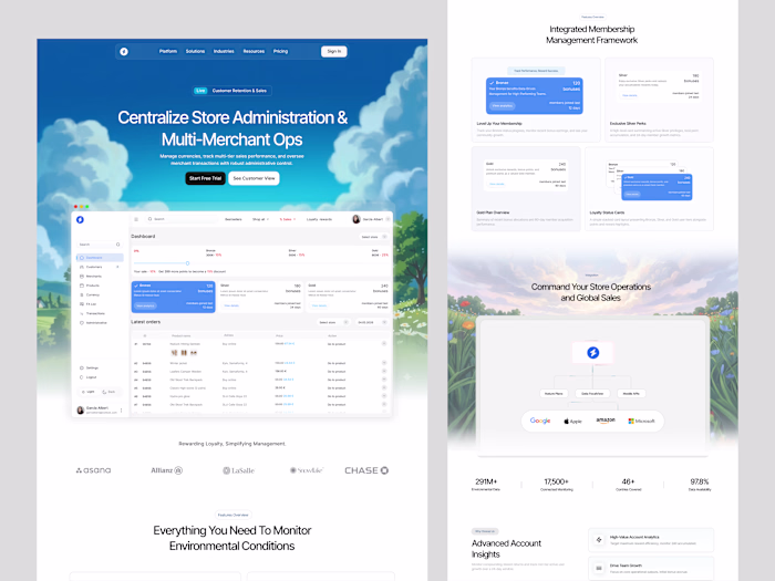 Framer Landing Page Design for Software Platform