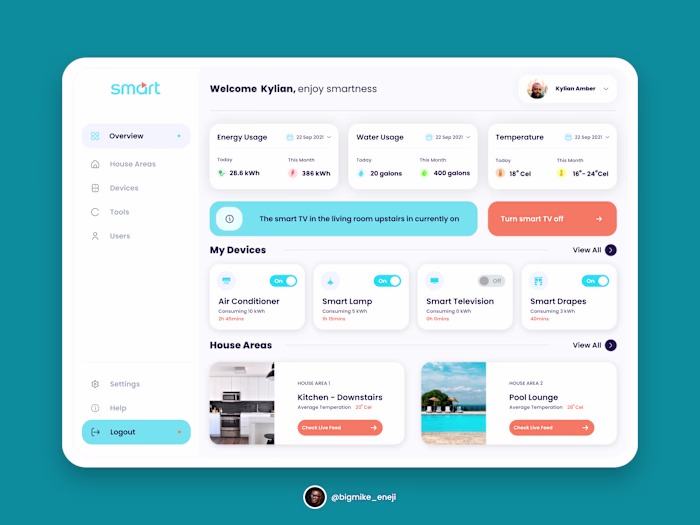 Smart Home Dashboard UI - 021