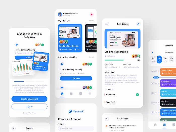 Meetask Project Management App - Case Study