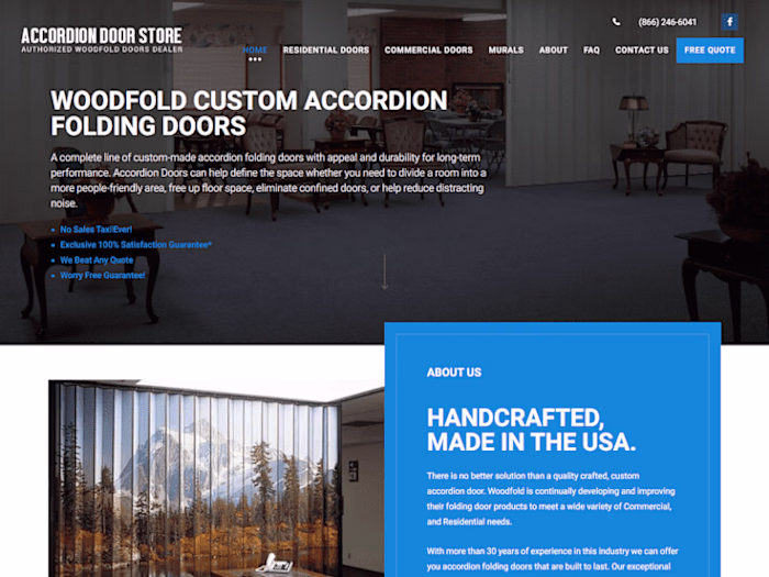Accordion Door Website