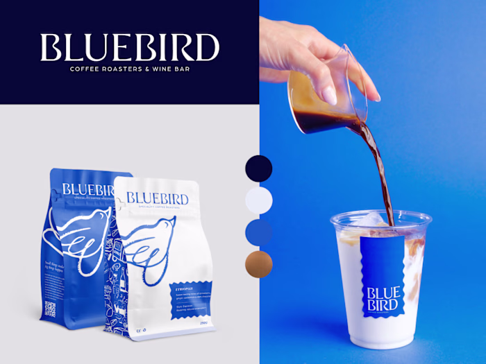 Bluebird Coffee Roasters & Wine bar | Branding