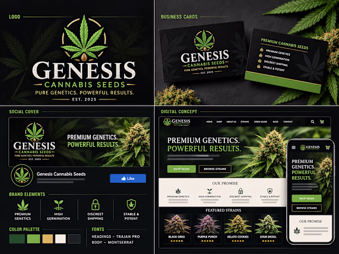 Genesis Cannabis Seeds — Brand Identity Concept