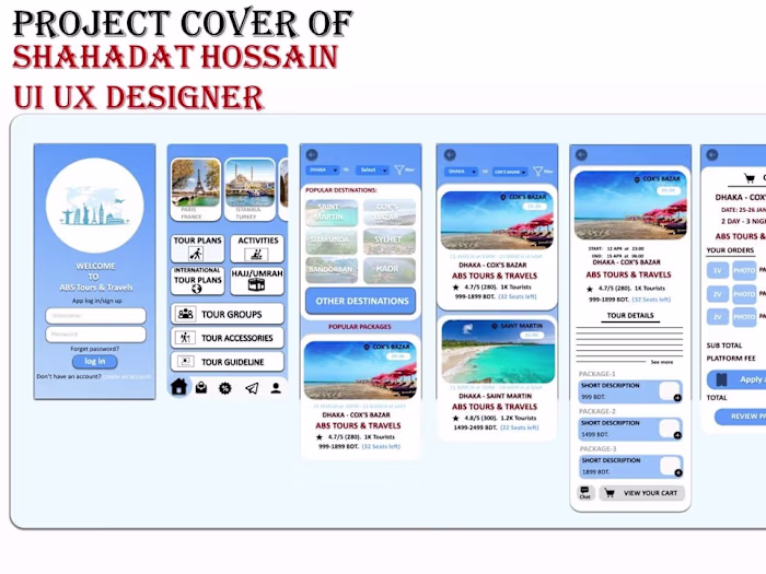 Travel app design 