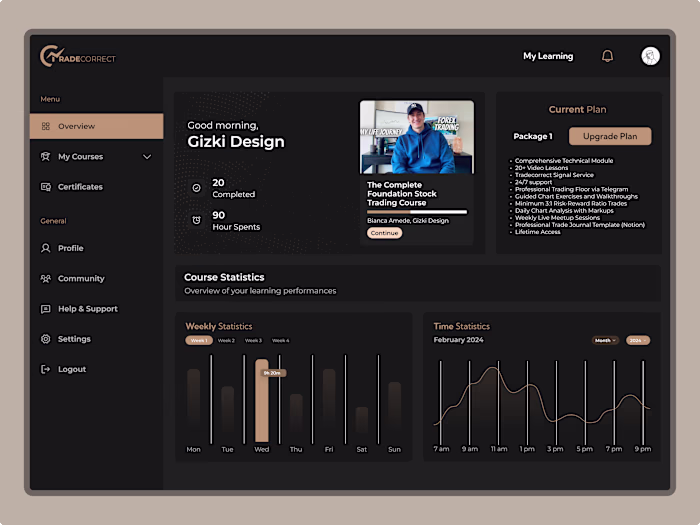 Modern LMS Dashboard for Seamless Learning & Insights