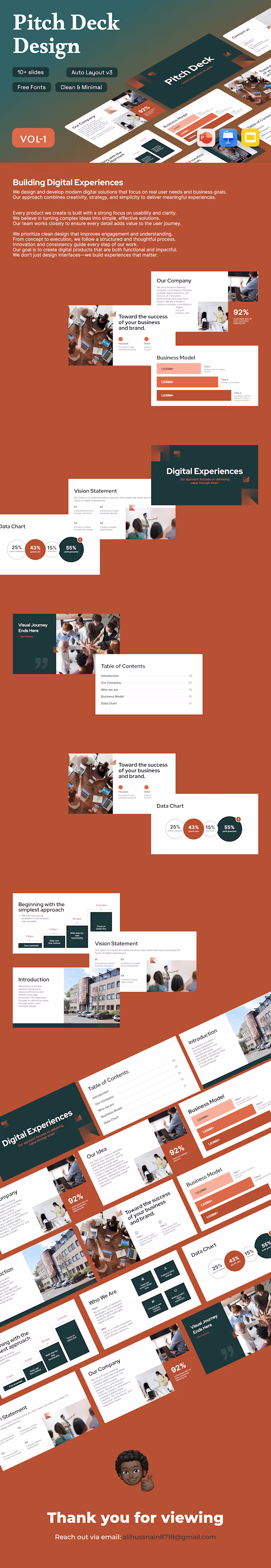 Digital Experience Pitch Deck | Slide Deck Design
