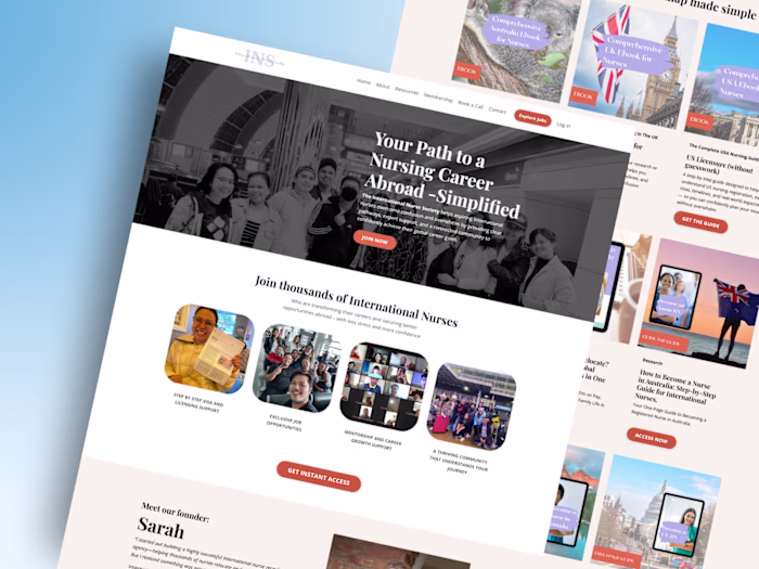 Wix to Kajabi Website Migration for International Nurse Society
