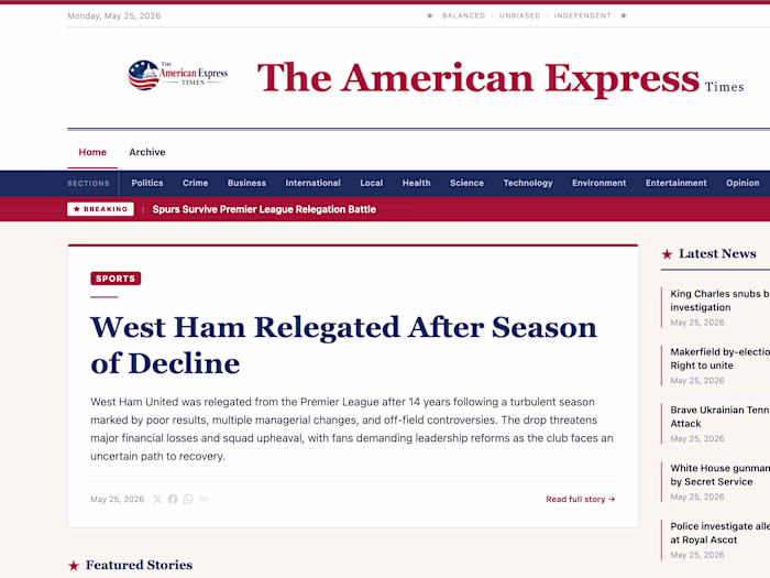 Website Section Development for The American Express