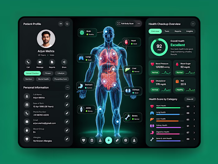 Full Body Health Checkup Dashboard

A