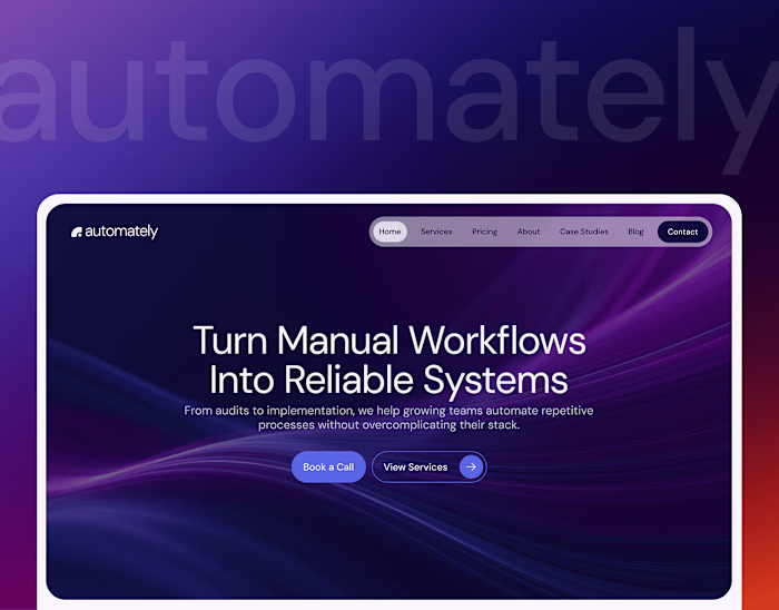 Automately — AI Automation Agency Webflow Template