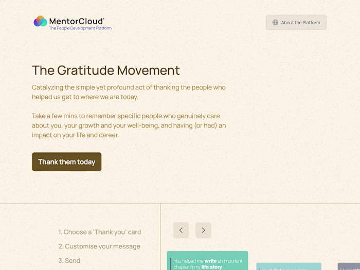 Gratitude Movement | An initiative by MentorCloud