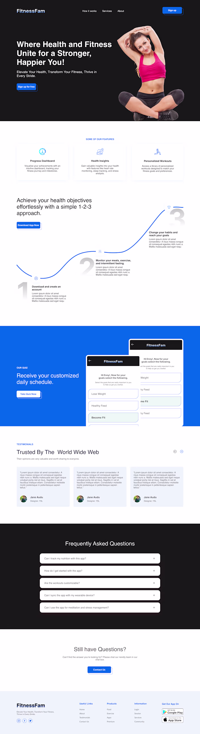 Fitness Landing Page