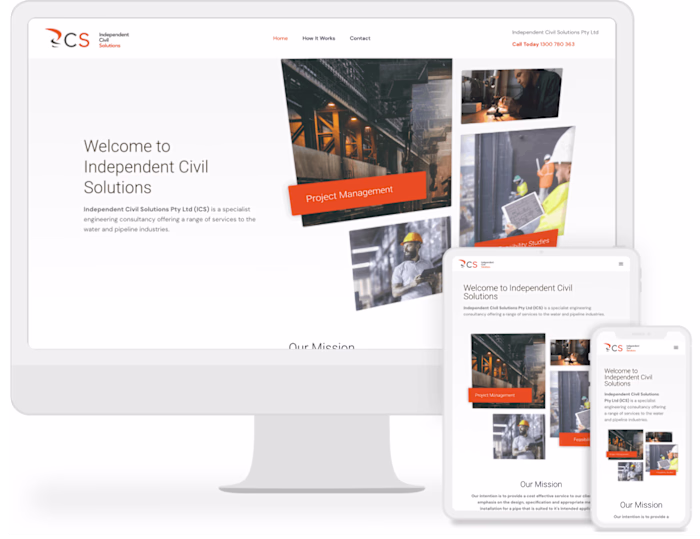 Independent Civil Solutions website redesign