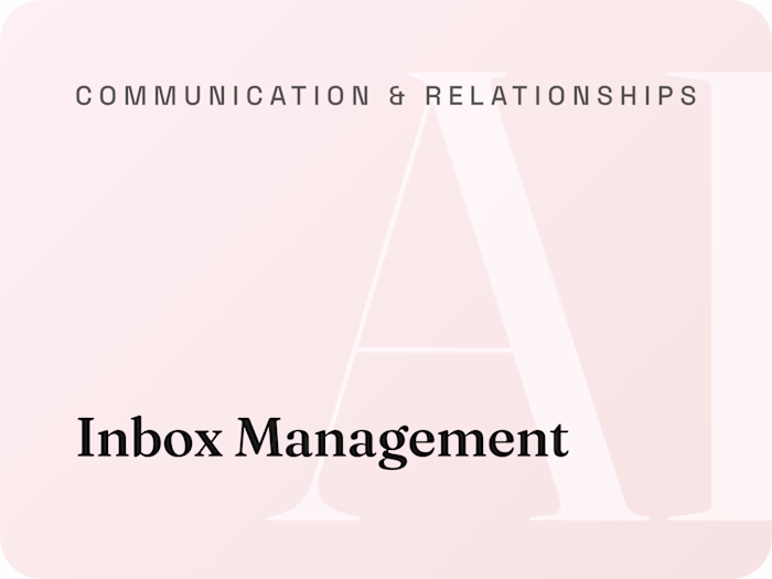 Inbox Management: Claude sorts email and drafts replies
