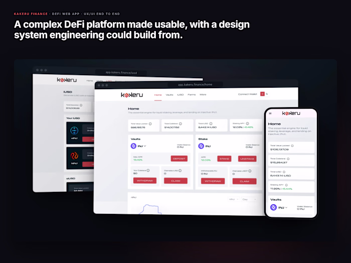Kakeru Finance: DeFi Web App + Design System