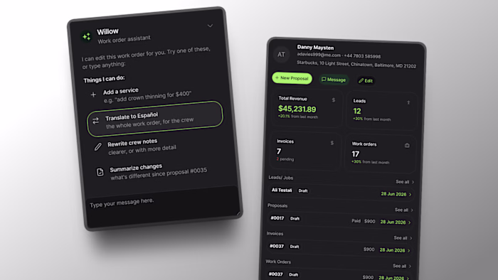 The Willow AI assistant, surfaced