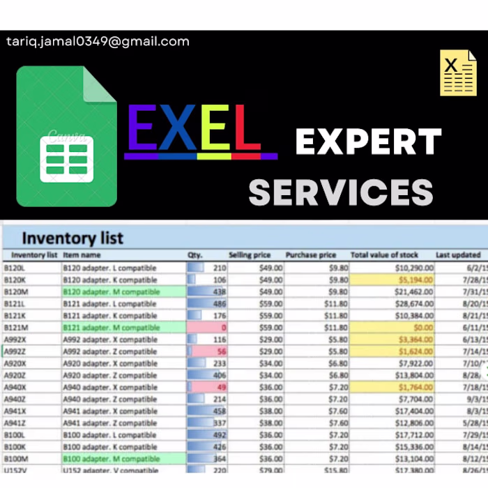 I will be your creating spreadsheet