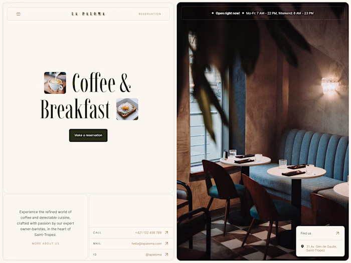 Framer Template – La Paloma
