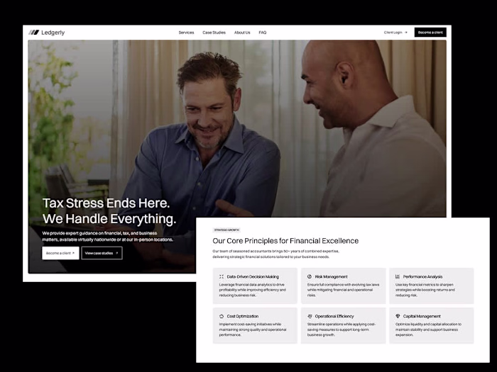 Framer Website Design and Development for a Tax Firm