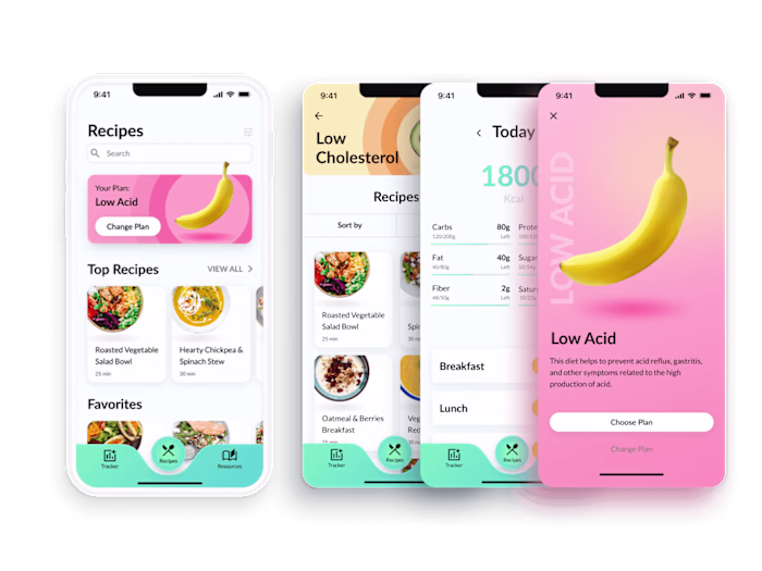 UX UI Design for Nutritional App