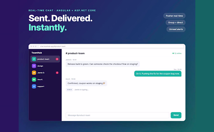 Real-Time Chat in Angular and ASP.NET Core