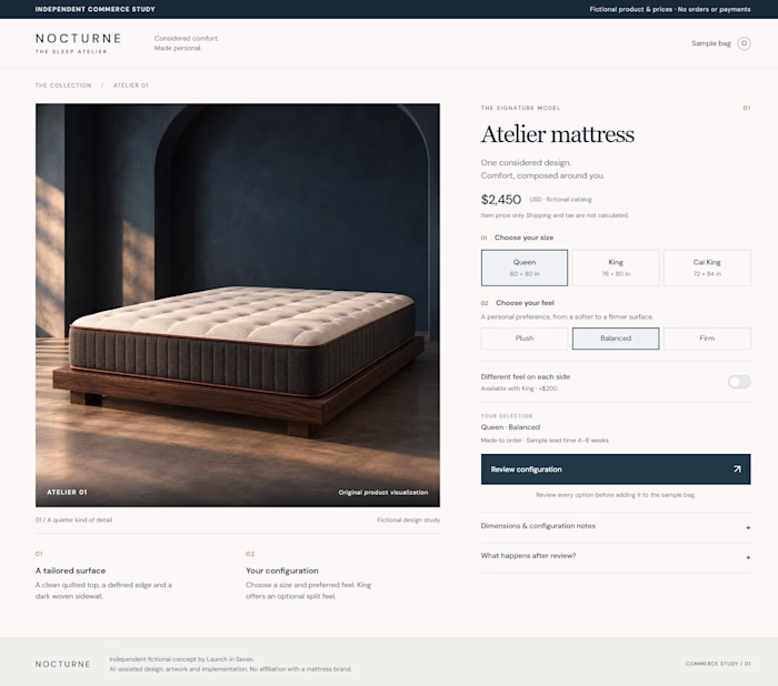 NOCTURNE — Premium Mattress Configuration Study