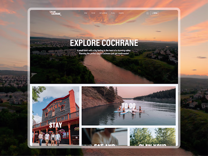 Explore Cochrane: Website design
