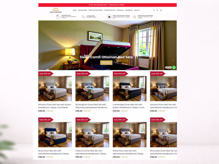 Shopify furniture store build with