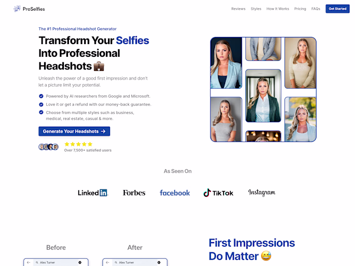 SaaS - AI Headshot Generator