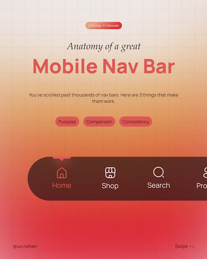 Anatomy of a great Mobile Nav Bar