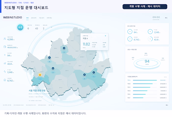 Multi-Branch CRM: Regional Map Dashboard