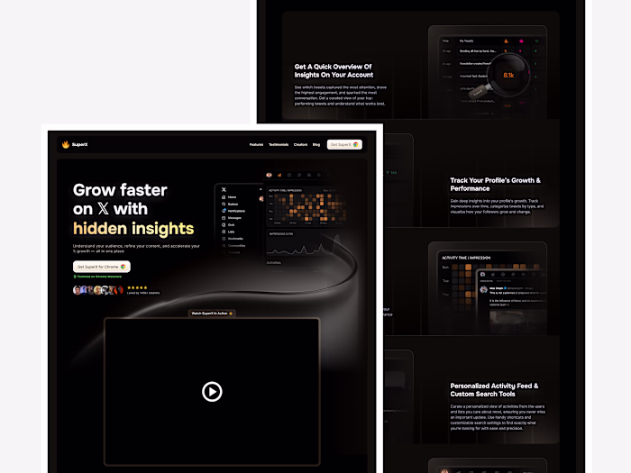 Web Design & Framer Development for SuperX Landing Page