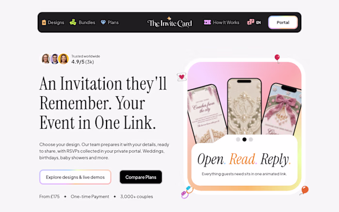 The Invite Card – Animated Event Invitation Platform