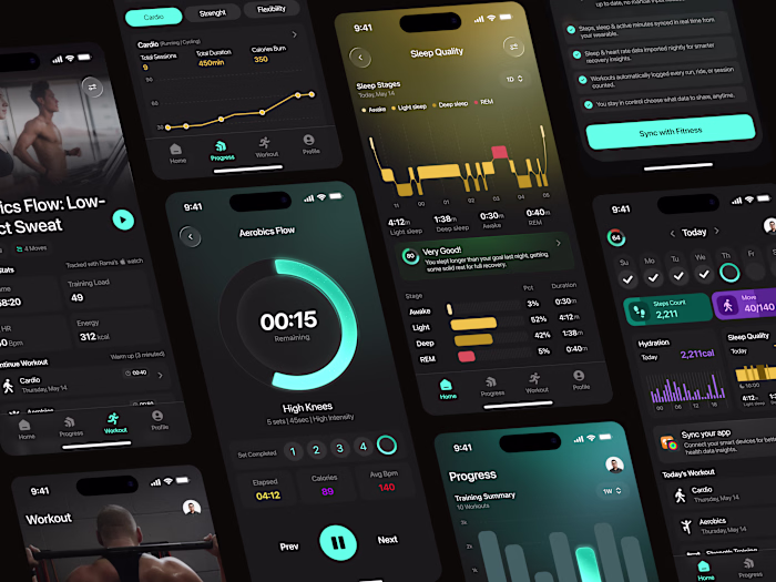 PulseFit: Modern UI Design for Fitness Tracking