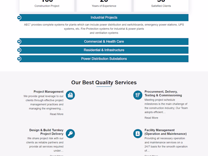 Construction Company WordPress website