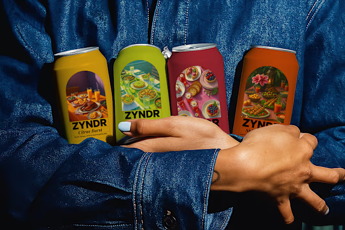 Introducing ZYNDR.
The modern, alcohol-free soda