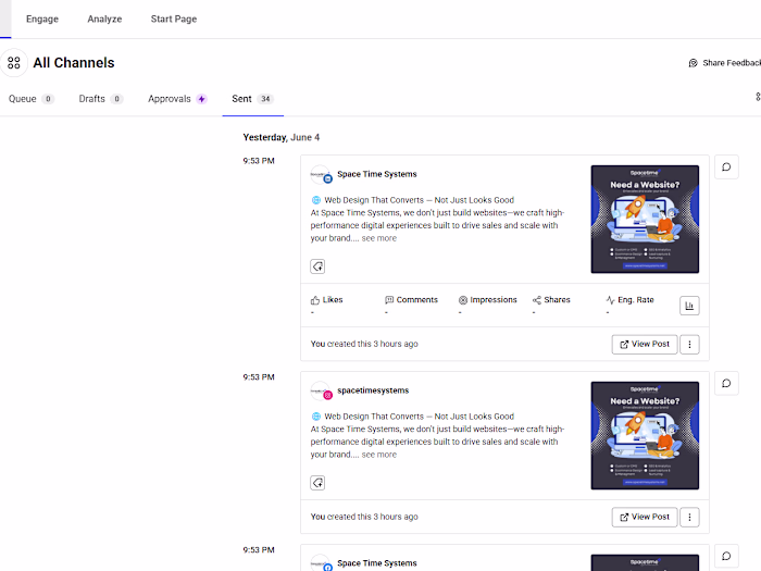 Space-Time Systems – Branding & Social Media Launch